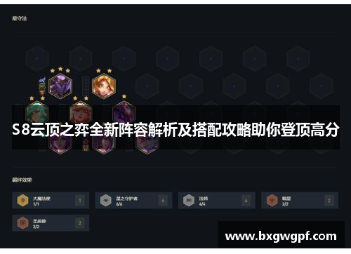 S8云顶之弈全新阵容解析及搭配攻略助你登顶高分 S8云顶之弈全新阵容解析及搭配攻略助你登顶高分